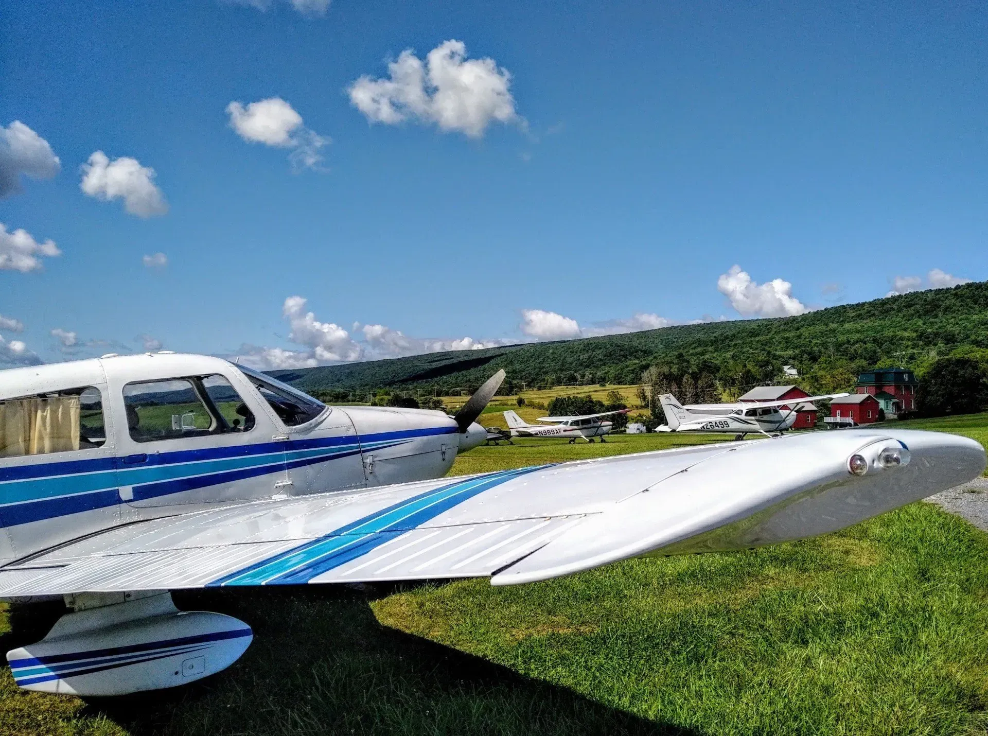 Planes parked at Penn's Cave Airport